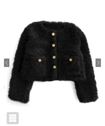 [ 미사용 새상품 ] 골드 버튼 시어링 퍼 자켓 [on326]