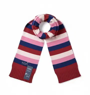 EVSEG Collection 몽골 100% 캐시미어 스트라이프 머플러