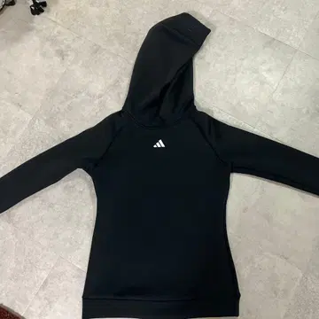 adidas 블랙 후드 부착 후드티