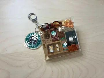 가챠 파우치 와플 커피 안경