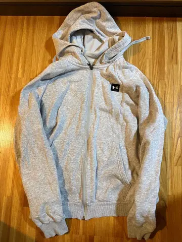 언더아머 그레이 속기모 풀 집업 후드티 M 사이즈