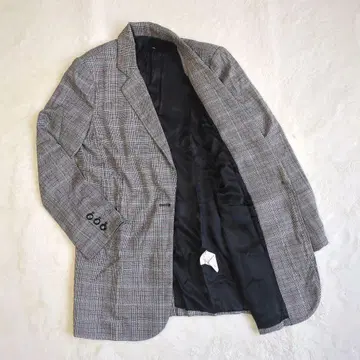 PULP 펄프 테일러드 자켓 코트 글렌체크 디자인 버튼