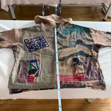 초빈티지 원단 노보리 깃 후드티