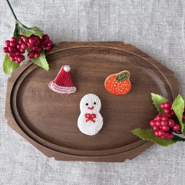 눈사람 & 경단 브로치