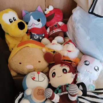 봉제 인형 세트 (엘모, 도라에몽 등)