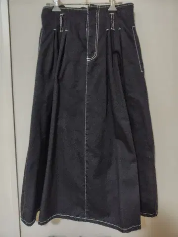 OLIVE des OLIVE 블랙 롱 스커트 밴딩