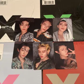 몬스타엑스 메이크스타 영통 혜택 트레이딩 카드 6장 & 앨범 4종 세트