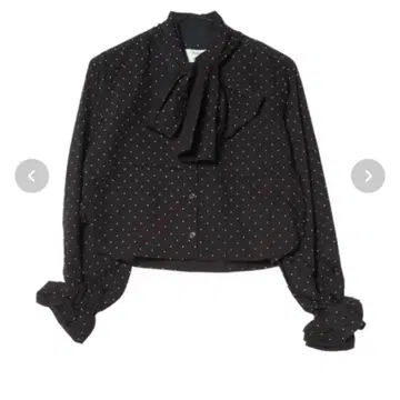 jouetie 슬리브 프릴 빅 보타이 블라우스