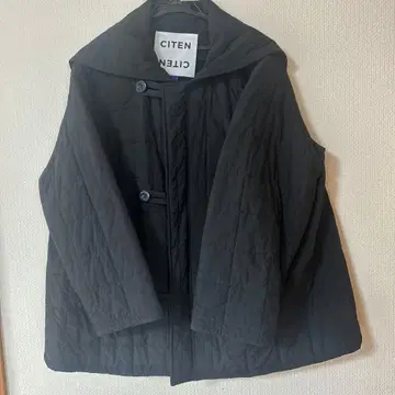 CITEN 블랙 퀼팅 자켓