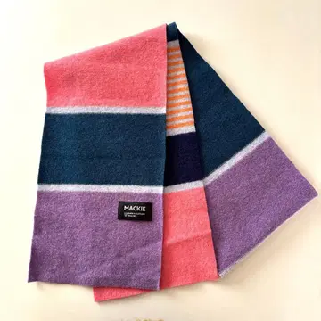 MACKIE 스트라이프 머플러 스코틀랜드제 울
