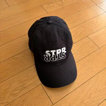 STPR 스토푸리 로고 자수 캡 블랙