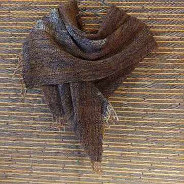 감즙 염색? 느낌의 빈티지 원단 머플러 레어 레트로 스톨 대형