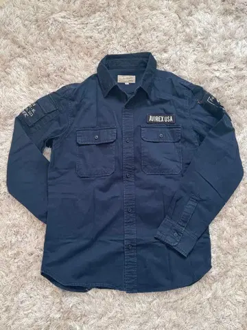 AVIREX USA 네이비 긴팔 셔츠 XL
