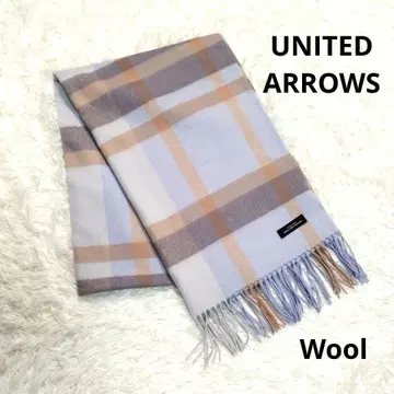 새상품급 UNITED ARROWS 울 체크 머플러