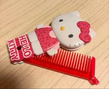 레어 헬로키티 빗 빨간색 핑크 레오파드 무늬 표범 무늬