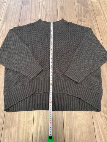 그레이 하이넥 리브 스웨터 M-L