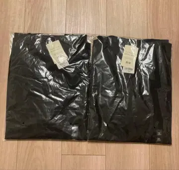 [새상품 택 포함] 유니클로 메리노 V넥 스웨터 XL 블랙 2장 세트