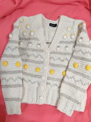 Elanoti 크림색 니트 가디건