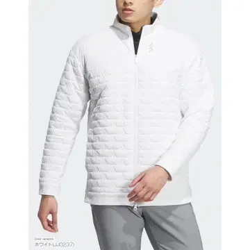 [ 새상품 2XL ] 아디다스 골프 보온 충전솜 로고 퀼트 자켓 화이트