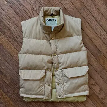 CAMP 7 베이지 다운 베스트 빈티지