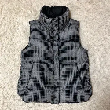 [ 새상품급 ] 띠어리 다운 베스트 루즈핏 로프 패턴 체크