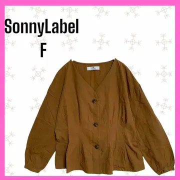 [Sonny Label] 코튼 긴팔 노카라 셔츠 페플럼 무지