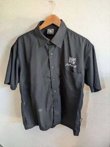 GFL gangsta for life 반팔 워크 셔츠 L 사이즈 블랙
