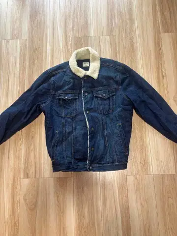 보아 카라 부착 데님 자켓 gap