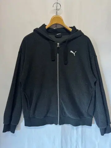 푸마 푸마 복슬복슬 집업 후드티 로고 자수 블랙 L