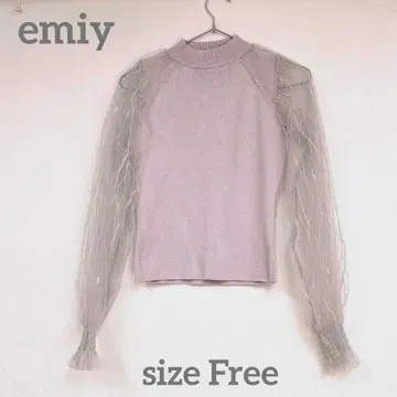 [eimy istoire] 레이스 시스루 니트