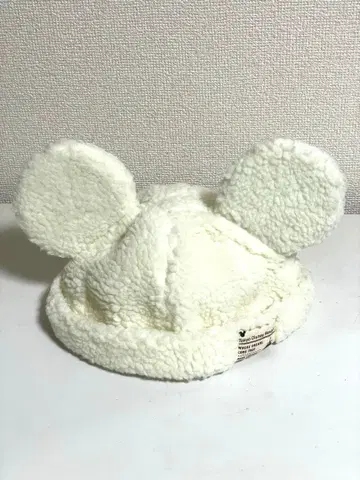 디즈니랜드 팬캡 보아햇 보아캡 모자 화이트 복슬복슬