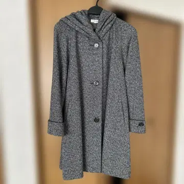 새상품급 LATIN-DOR 후드 부착 그레이 코트 사이즈 9