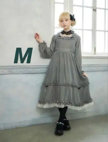 시마무라 호시나 사쿠라코 벨로아 원피스 라이트 그레이 M 사이즈