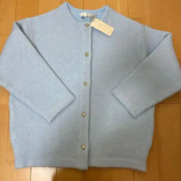라이트 블루 니트 가디건 긴팔