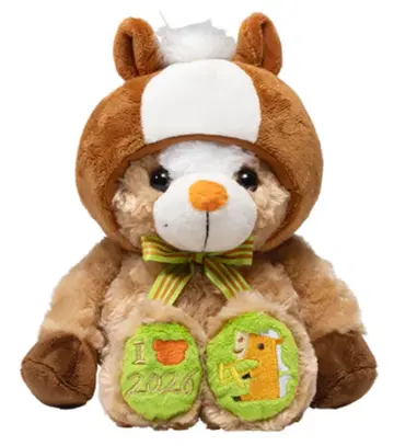 지역 한정 베어 십이지신 말 봉제 인형 S [ 2026 리미티드 ]