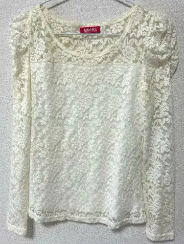 엄청 귀여운 MARS 장미 무늬 레이스 긴팔 상의