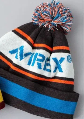 AVIREX MILITARY LOGO / 모자 꽁지 니트 모자/로고 와펜