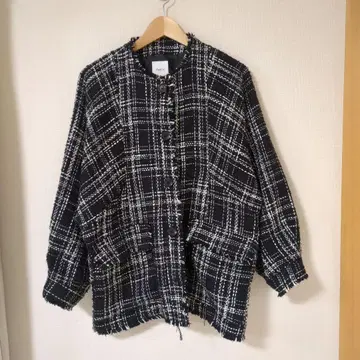 Apart by 체크 무늬 자켓 네이비