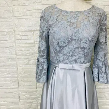 에이트 스타 레이스 새틴 원피스 스카이블루 [ 1555-39 ]