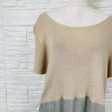 제이질 니트 맥시 길이 원피스 M 베이지 [ 1557-39 ]