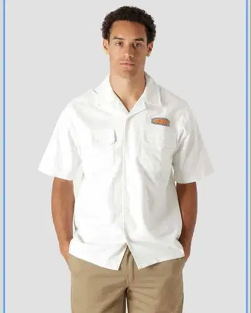 HUF 반팔 워크 셔츠 화이트