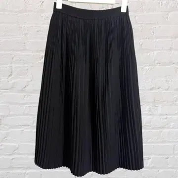 플리츠 스커트 허리밴딩 종아리 기장 오피스 캐주얼 올 시즌