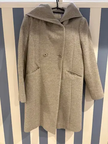 anySiS 후드 부착 그레이 코트