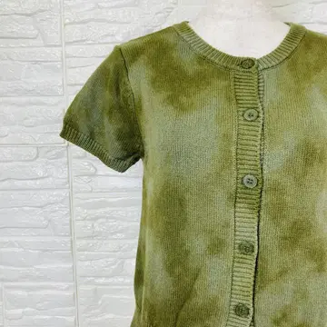 러그아젬 타이다이 염색 반팔 니트 가디건 F [120-32]