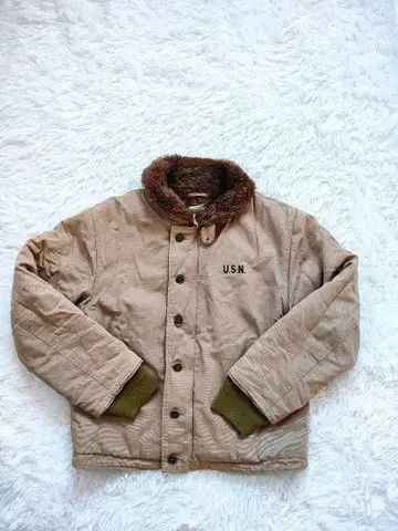 [특가] 덱 자켓 USN 카키 보아 L 사이즈