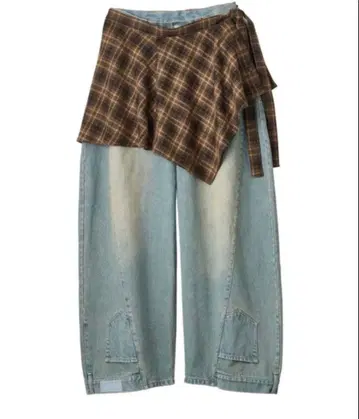 Knuth Marf shirt wrap denim pants/blue