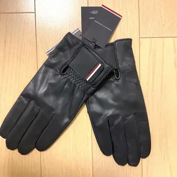 새상품 TOMMY HILFIGER 그로브 타미힐피거 가죽 장갑 네이비