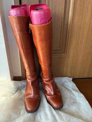 [ 새상품급 ] 호박색 롱 부츠 일본제