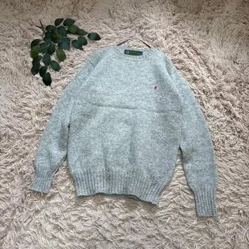 6810 짐플렉스 울 니트 풀오버 [ 38 ] 멜란지 그레이/로고 자수