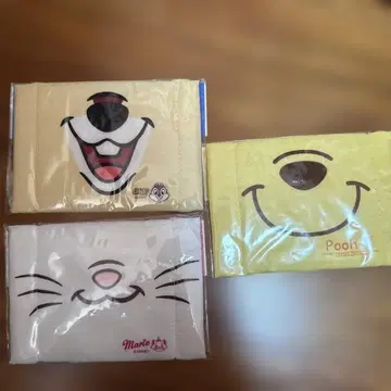 디즈니 마스크 3개 세트 칩, 마리, 푸우